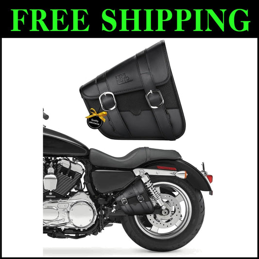 Compact 4L Hard-Shell Motorcycle Swingarm Bag for Sportster and Rebel Models