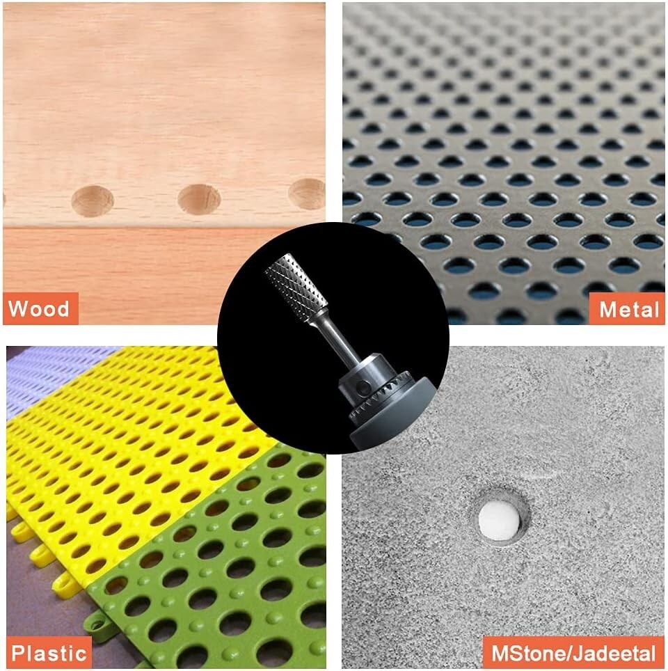 10-Piece Double Cut Carbide Burr Set for Precision Metal Carving - 1/4" Shank