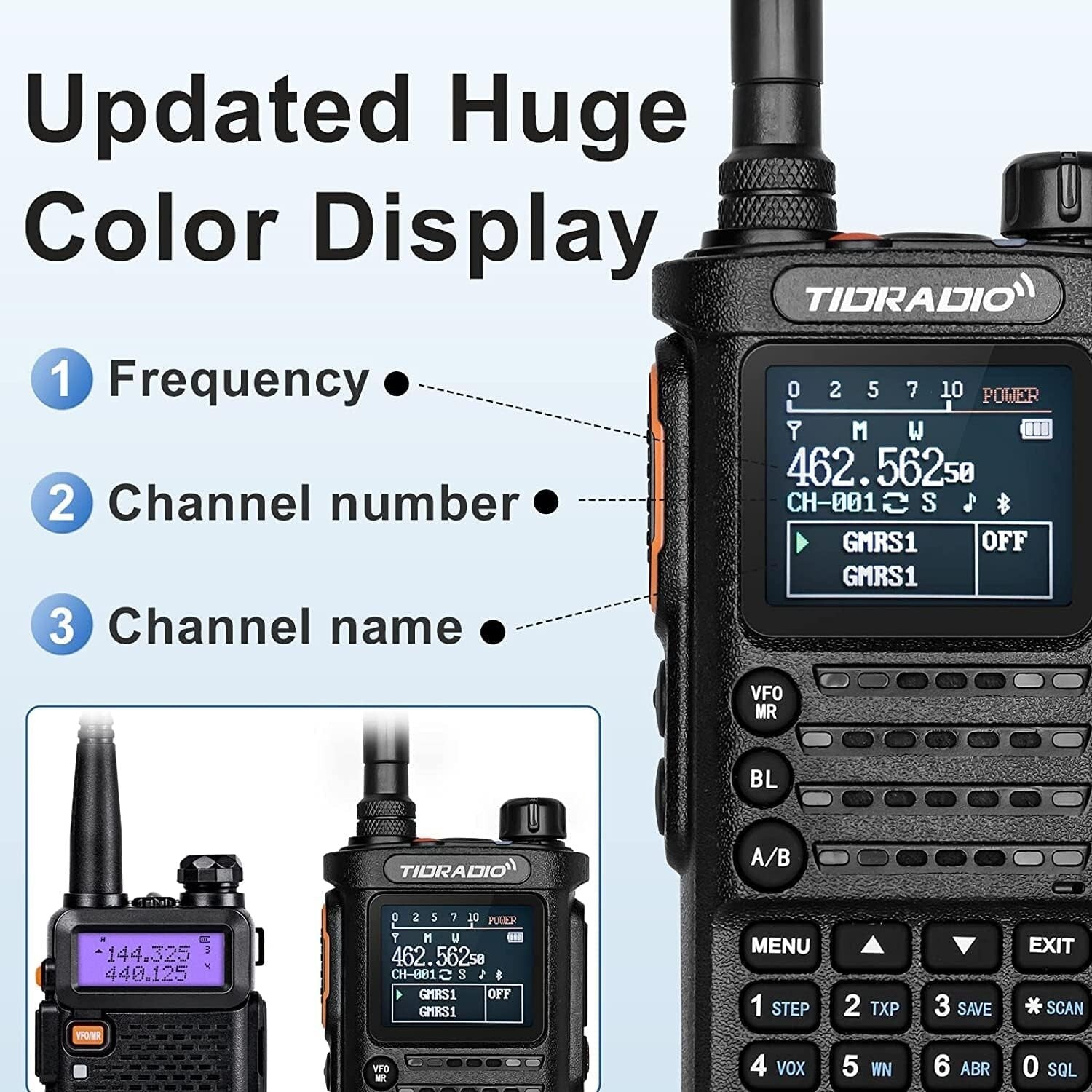 Enhanced 2nd Gen H8 GMRS Radio - Long-Range, Bluetooth, 2500mAh, 2 Pack Kit
