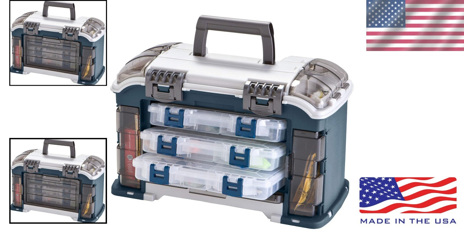 Compact Angled Fishing Tackle Box with DuraView Covers - Perfect for Adventures