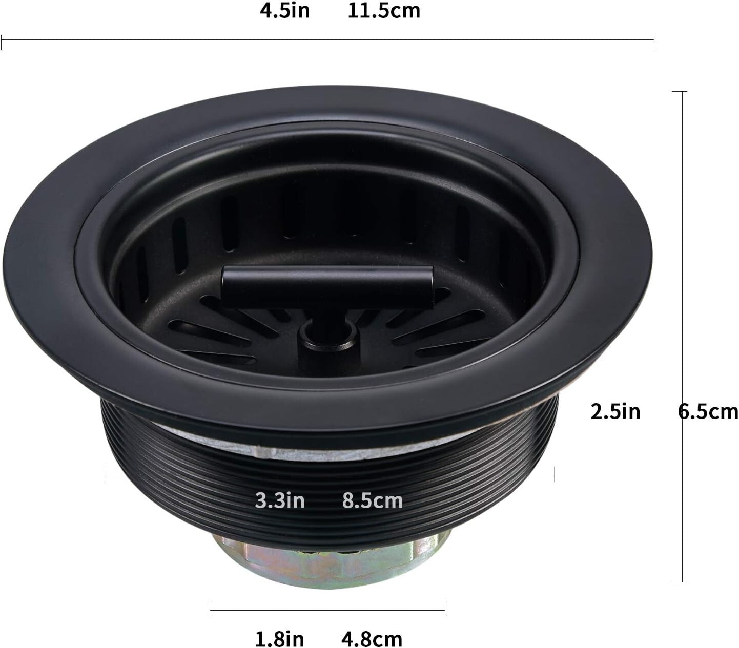 Stainless Steel Kitchen Sink Strainer Assembly - Rustproof & Leak-Proof Design