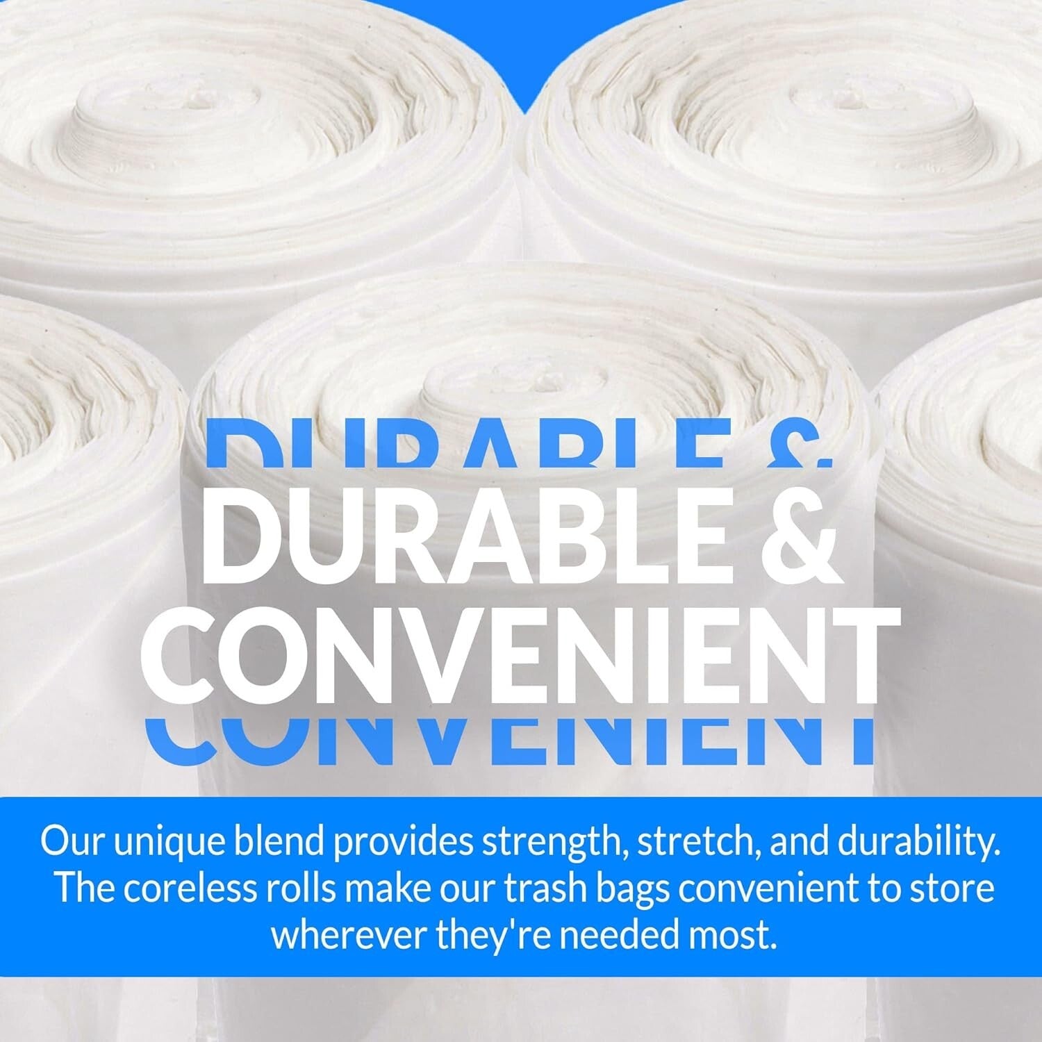 13 Gallon Multi-Use Clear Garbage Bags - 1000 Count for Strong Waste Disposal