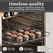 Load image into Gallery viewer, Nesting Nonstick Bakeware Set - 10 Pieces with Silicone Handles for Easy Baking
