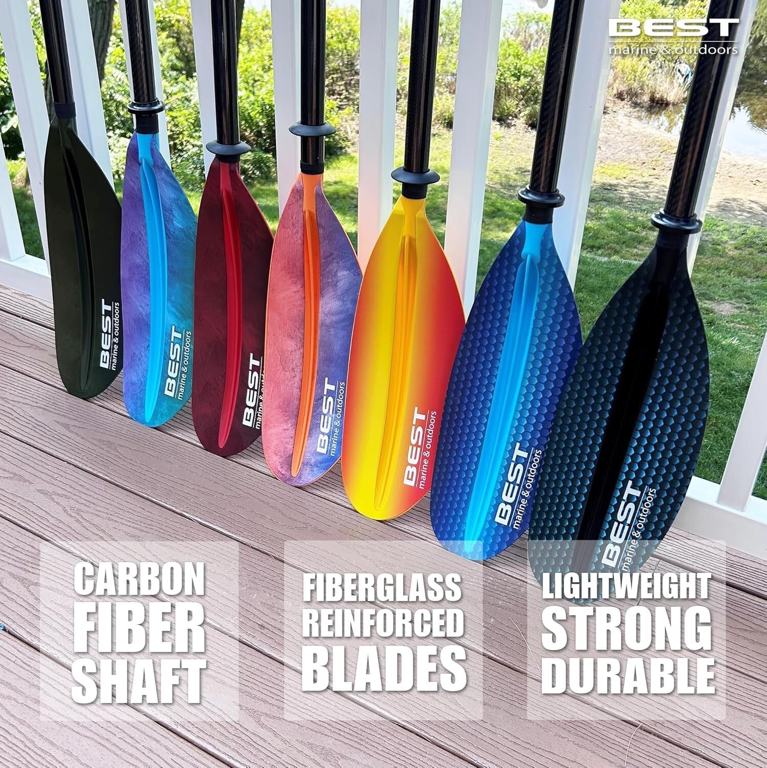 Lightweight Carbon Fiber Kayak Paddle with Dual Design - Perfect for Fishing