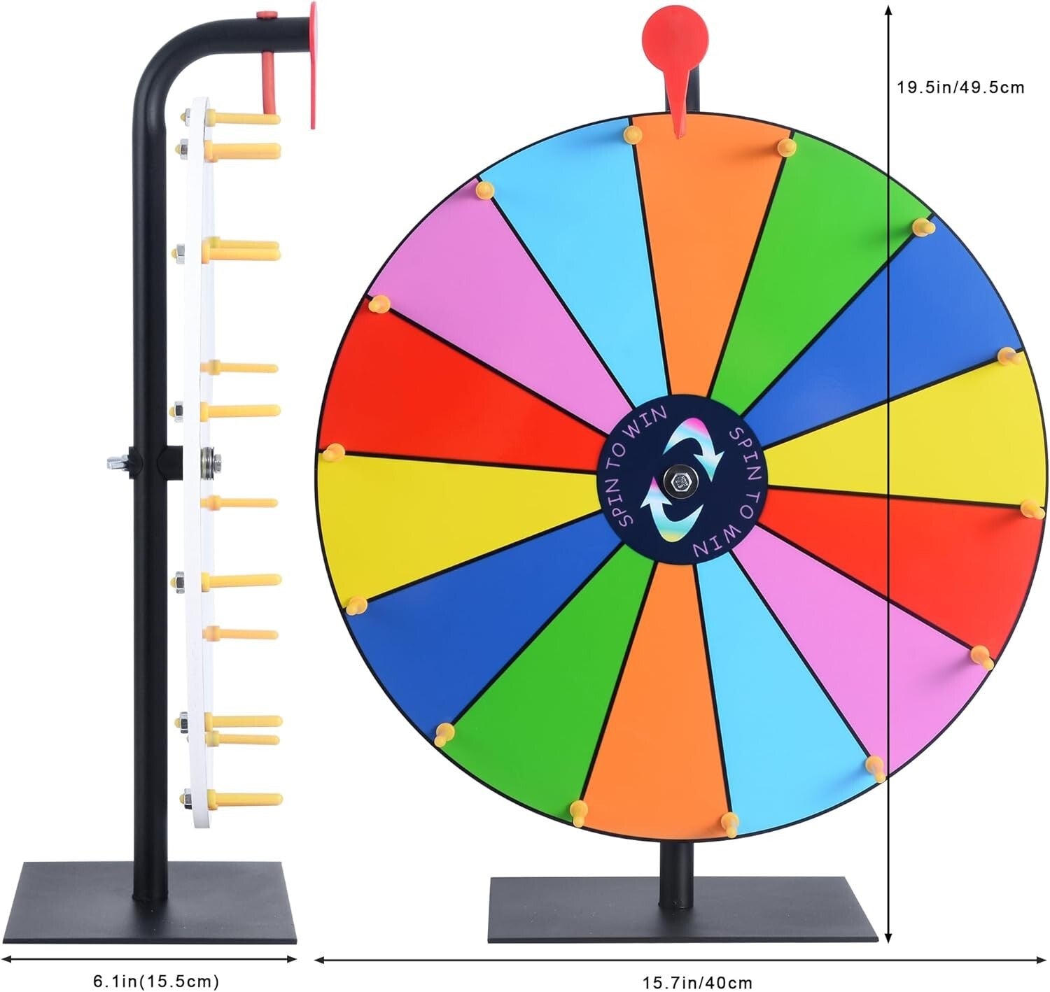 Durable 16-Inch Prize Wheel with 14 Customizable Slots & Eraser for Fun Events