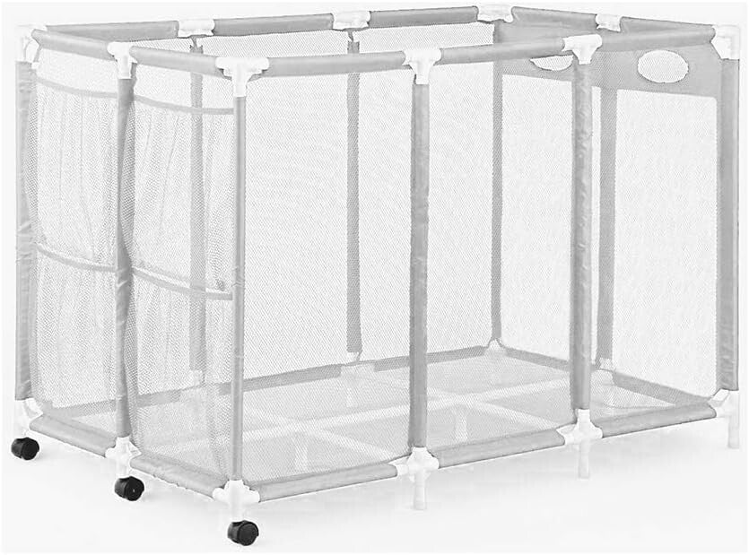 Stylish White Pool Floats & Noodles Organizer - 47.2" W Outdoor Storage Solution