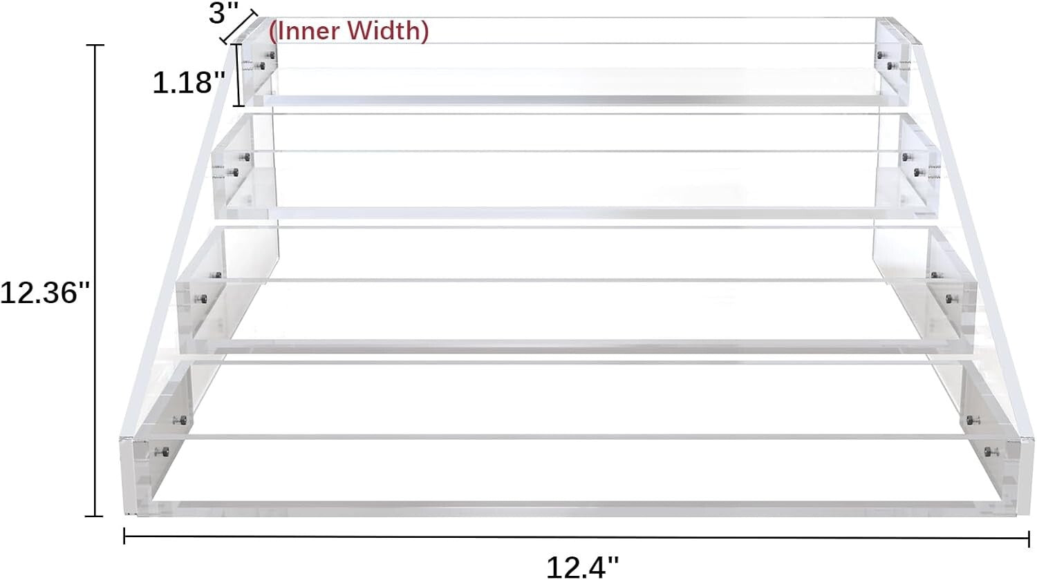 4-Tier Acrylic Spice Organizer - Secure and Stylish Kitchen Storage Solution
