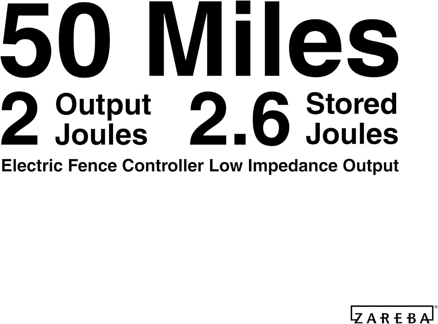50 Mile AC-Powered Electric Fence Charger - Durable Low Impedance Energizer