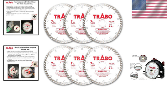 Durable 7-Inch Turbo Rim Diamond Blades - Ideal for Masonry & Metal Cutting
