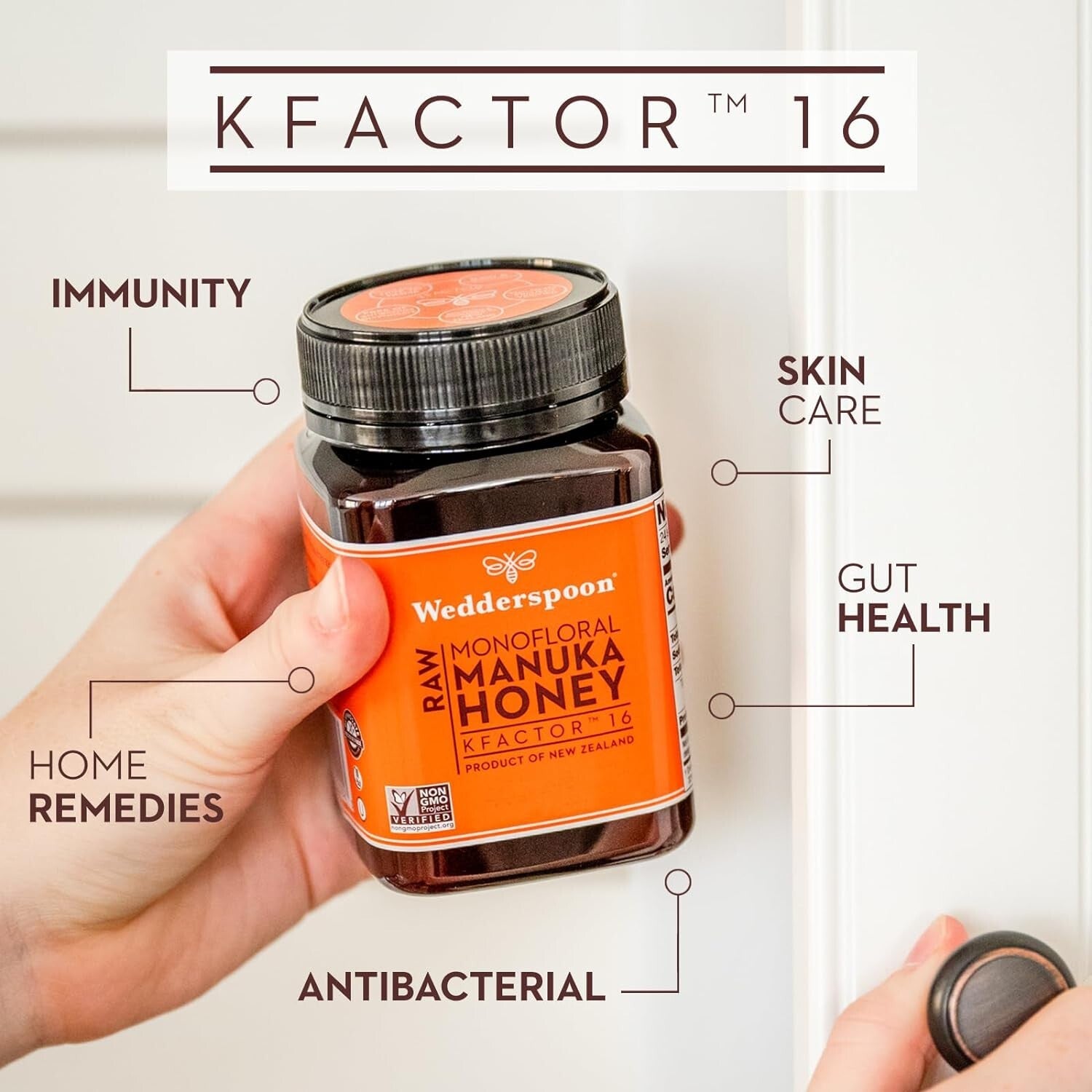 Premium Unpasteurized KFactor 16 Manuka Honey - 17.6 Oz for Daily Health Boost