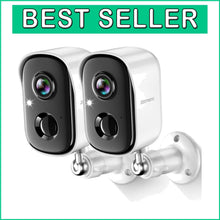 Load image into Gallery viewer, Rechargeable 2K Wireless Security Cameras - Night Vision &amp; Smart Alerts - 2 Pack