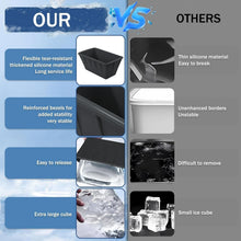Load image into Gallery viewer, Reusable Silicone Ice Cube Trays - 4 Large Molds for Ice Baths &amp; Outdoor Fun