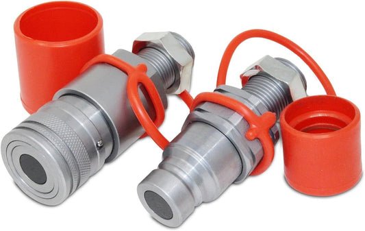 Heavy-Duty Flat Face Hydraulic Quick Connect Coupler - 5/8 ORFS Mount