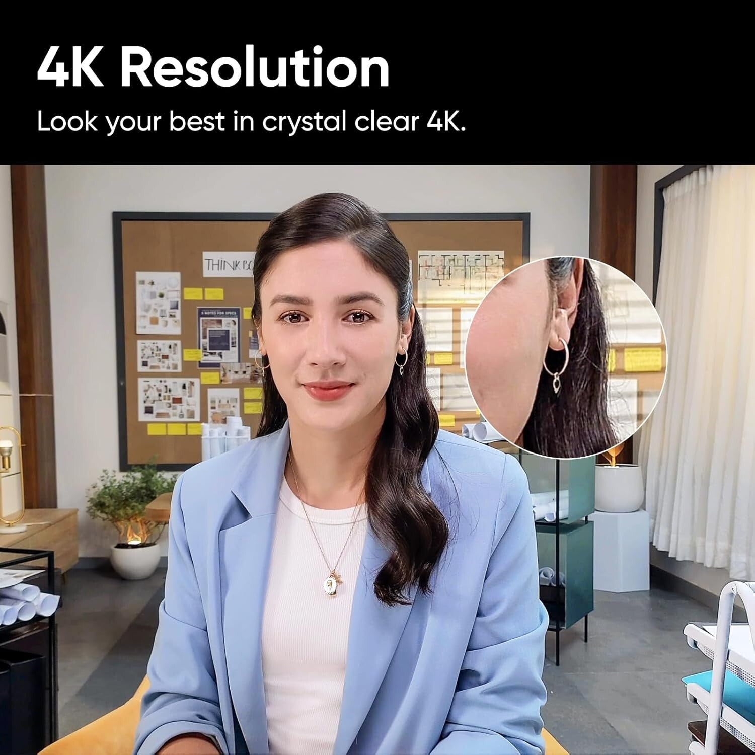 Compact 4K Webcam with Gesture Control & AI Tracking for Seamless Streaming