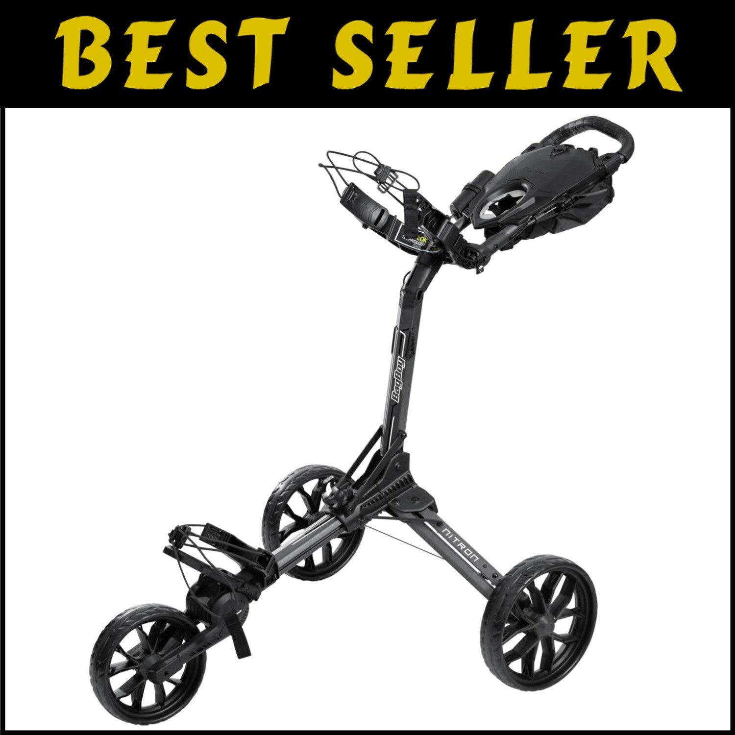 Innovative Golf Push Cart with Smooth Rolling Design and Accessory Pack Included