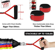 Load image into Gallery viewer, Durable Resistance Bands with Heavy-Duty Nylon Sleeves and Easy Grip Handles