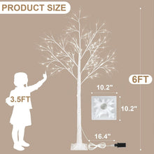 Load image into Gallery viewer, Customizable 6FT Birch Tree with 96 LED Lights - Ideal for Holidays and Events