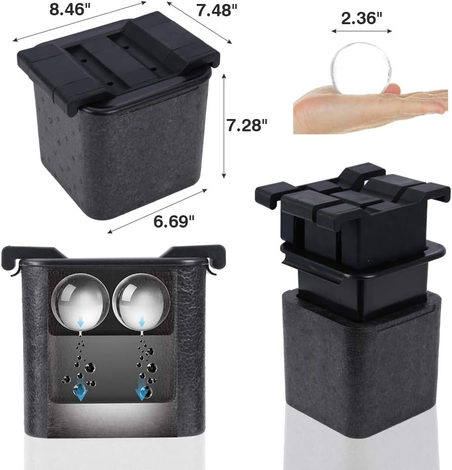 BPA-Free Silicone Ice Sphere Tray: Makes 4 Crystal Clear Ice Balls for Cocktails