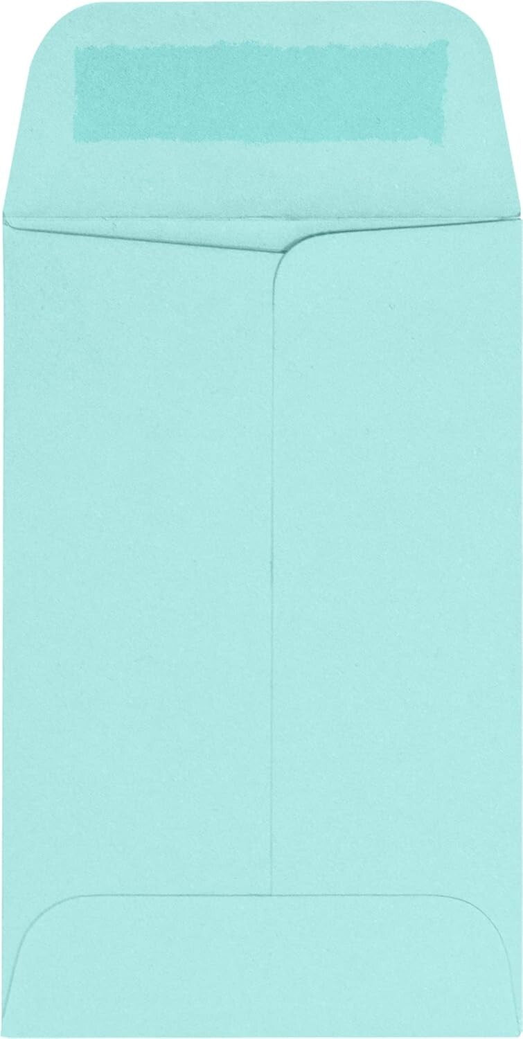 Elegant Mini Coin Envelopes - 1000 Count | Seafoam Blue | Durable & Stylish