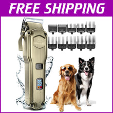 Load image into Gallery viewer, Rechargeable Waterproof Dog Clippers for Easy Grooming - 10 Detachable Combs