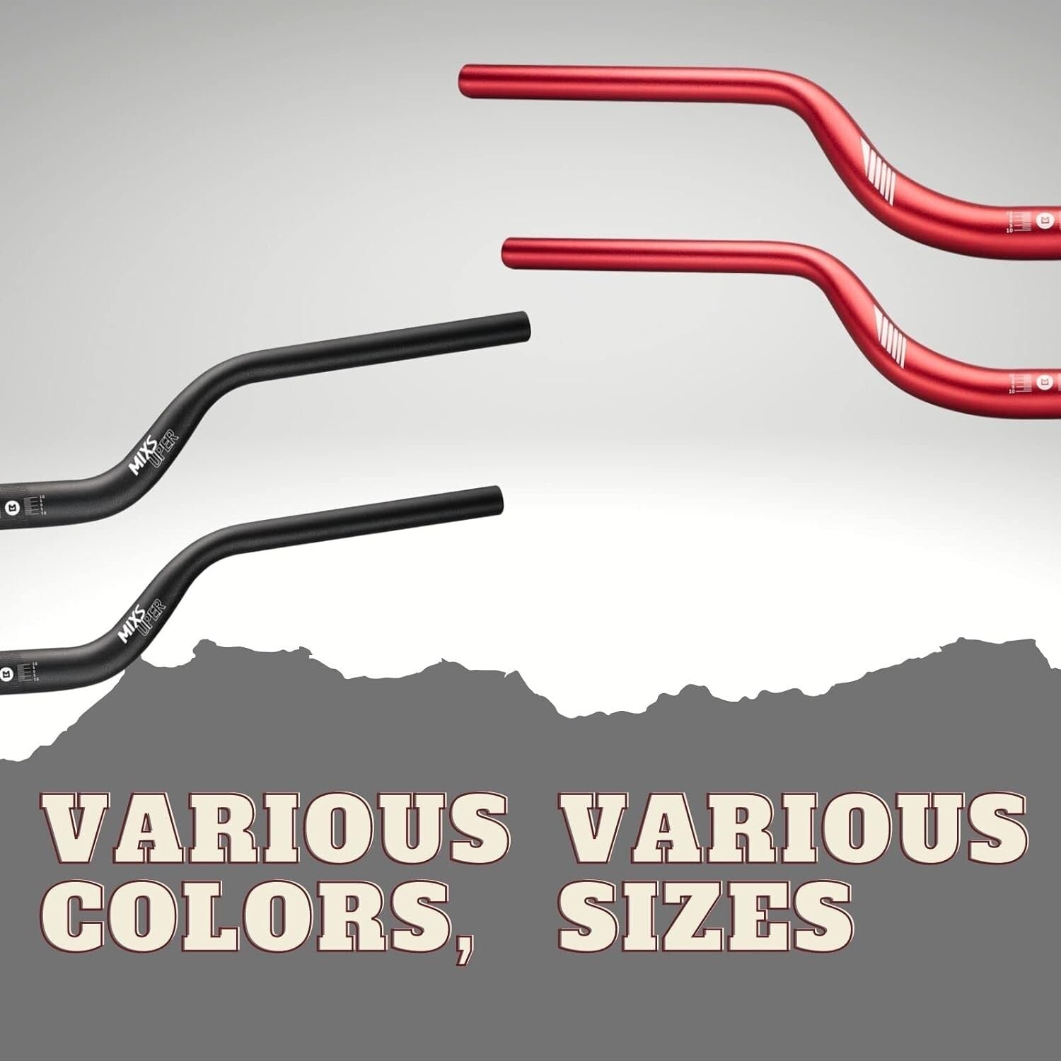 Ergonomic Aluminum Alloy High Riser Handlebar – 780mm Length, Black Finish