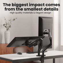 Load image into Gallery viewer, Alloy Steel Dual Monitor Mount with 360° Flexibility - Fits 14" to 35" Displays