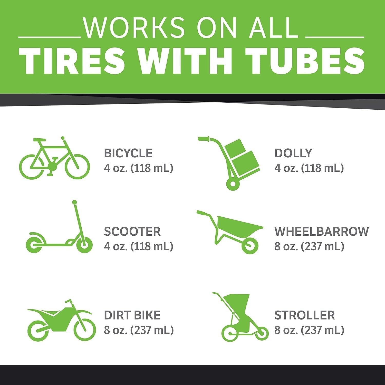 16oz Tube Sealant for Instant Flat Tire Repair - Non-Toxic & Eco-Friendly