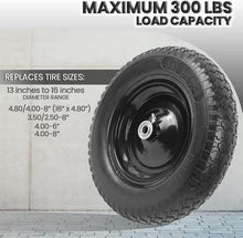 Load image into Gallery viewer, Universal Fit 14.5" Flat-Free Tire &amp; Wheel - Durable, Weather-Resistant Solution