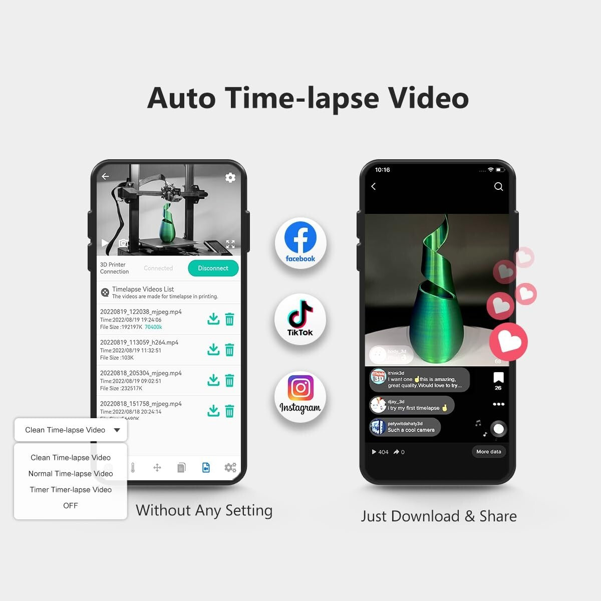 High-Quality 1080p 3D Printer Camera - Monitor & Control Your Prints Anytime