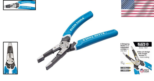 Versatile Wire Stripper, Cutter & Crimper Tool for 8-20 AWG Wire - Made in USA