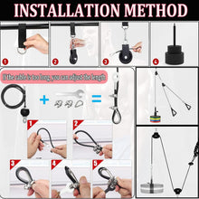 Load image into Gallery viewer, Compact Home Gym LAT Pulley with Adjustable Cable &amp; Foam Grip Handle for Comfort