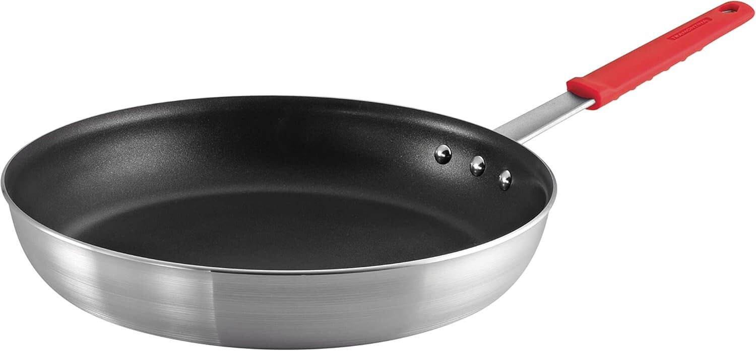 14-Inch Heavy-Gauge Aluminum Frying Pan - Non-Stick & Oven Safe up to 400°F