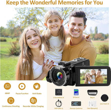 Load image into Gallery viewer, High-Definition Video Camera with Remote &amp; Webcam Function for Easy Streaming