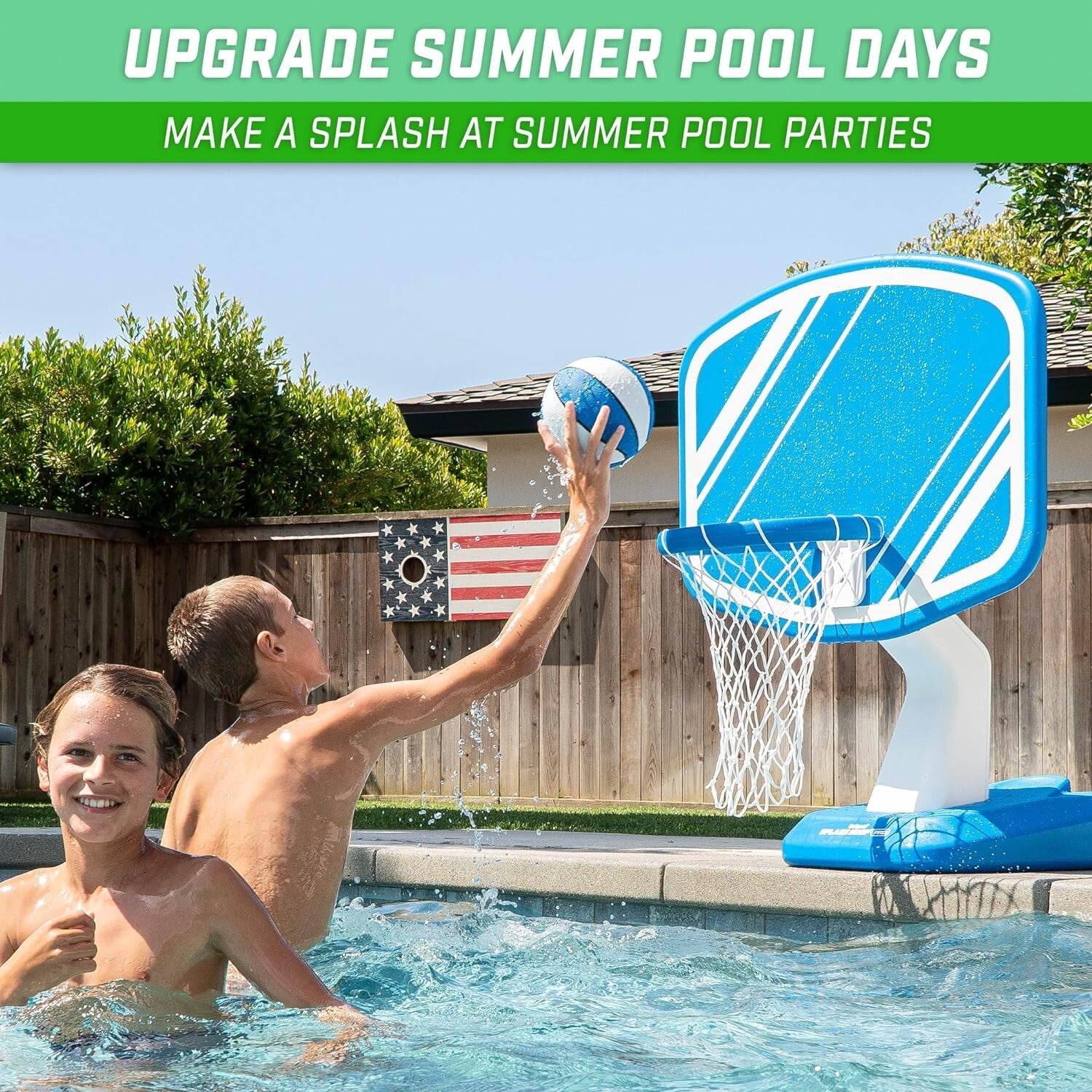 Exciting Inflatable Basketball Game for Pools - Includes Pump and Basketballs