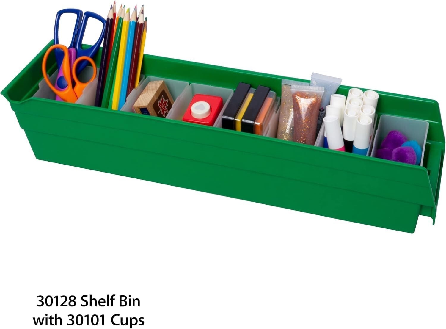 Durable 12-Pack Green Plastic Shelf Bins – Perfect for Closet and Drawer Storage