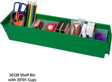 Load image into Gallery viewer, Durable 12-Pack Green Plastic Shelf Bins – Perfect for Closet and Drawer Storage
