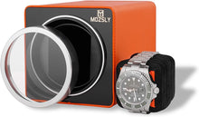 Load image into Gallery viewer, Stylish PU Leather Watch Winder for Automatic Timepieces with Quiet Motor
