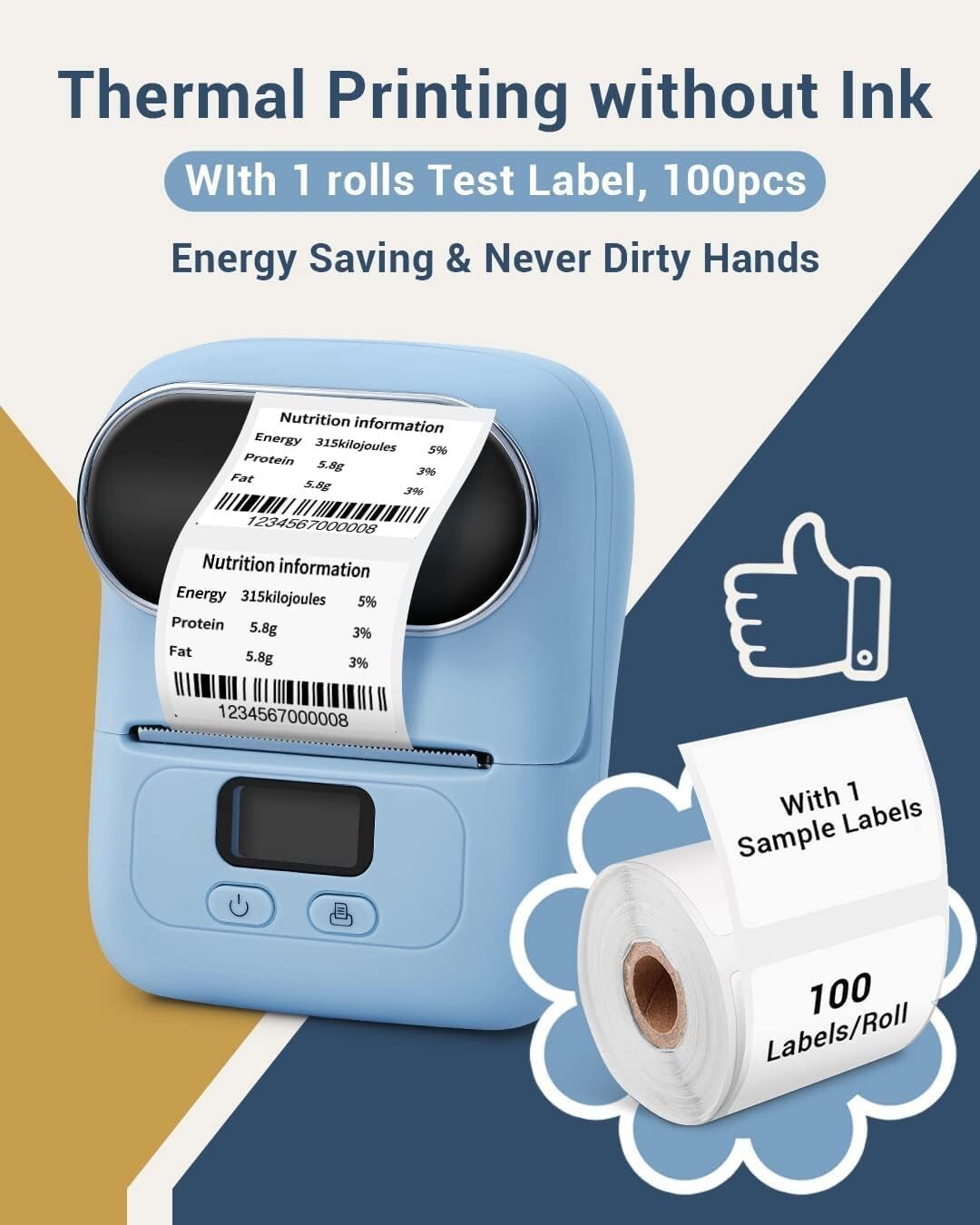 Bluetooth Thermal Label Printer & Portable Label Maker for Small Businesses