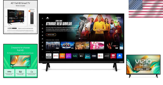 Elegant 40-Inch Full HD 1080p Smart TV with DTS Virtual: X Audio & Alexa
