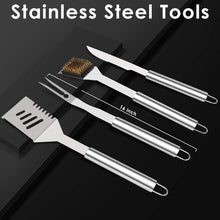 Load image into Gallery viewer, Durable 32-Piece Grill Tool Set with Silicone-Handled Utensils &amp; Portable Case