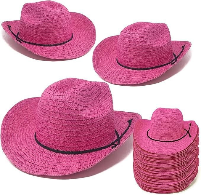 Spacious 24" Cowboy Hats - 72-Piece Set for Men, Women & Festive Gatherings