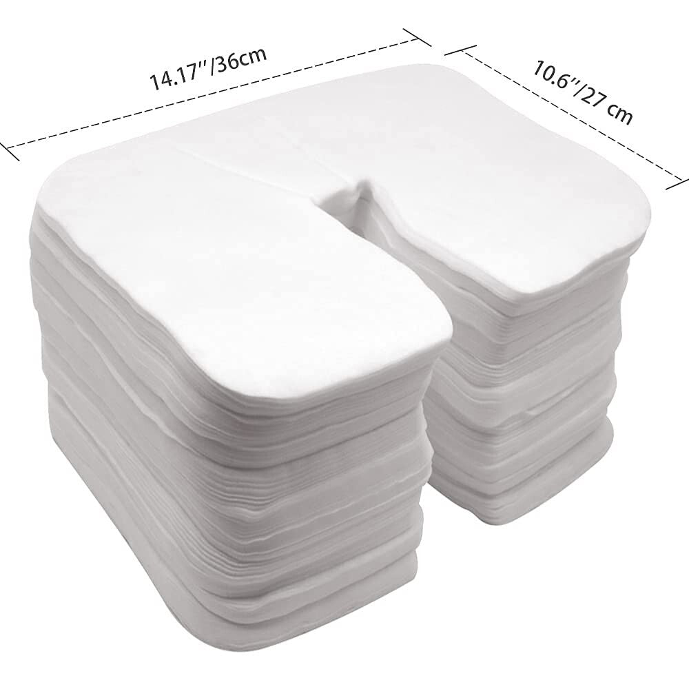 500 Count Premium Disposable Face Cradle Covers - Medical-Grade Cotton for Spa