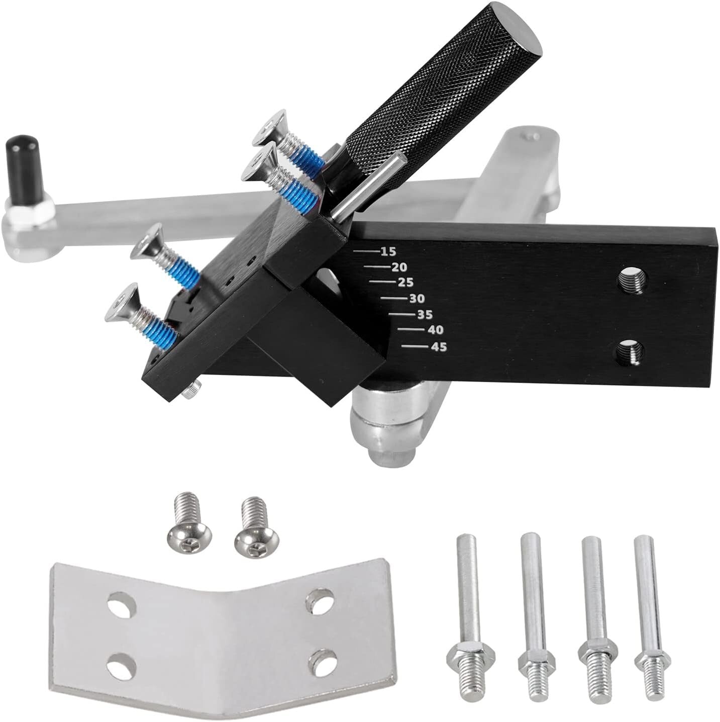 Precision Lawn Mower Blade Sharpener - 15°-45° Angle Adjustment, Stainless Steel