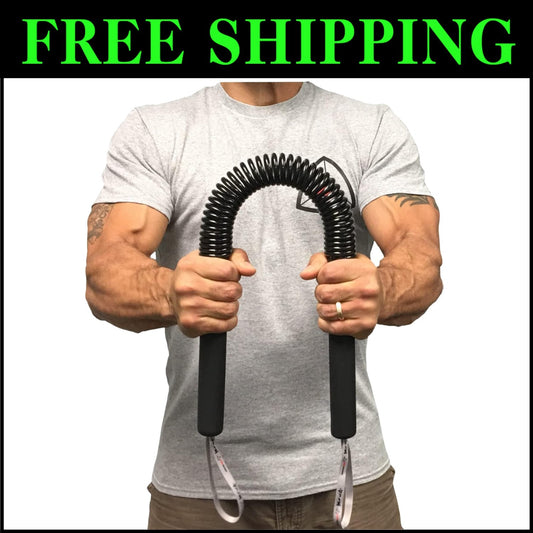 Unisex Manual Power Twister Bar - Upper Body Exercise with Rubber Grip Handles
