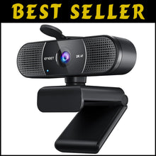 Load image into Gallery viewer, Portable 2K Webcam with Foldable Design &amp; Advanced Noise Reduction for Clarity