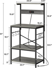 Load image into Gallery viewer, Innovative 4-Tier Kitchen Storage with Power Outlet &amp; Removable Shelf System