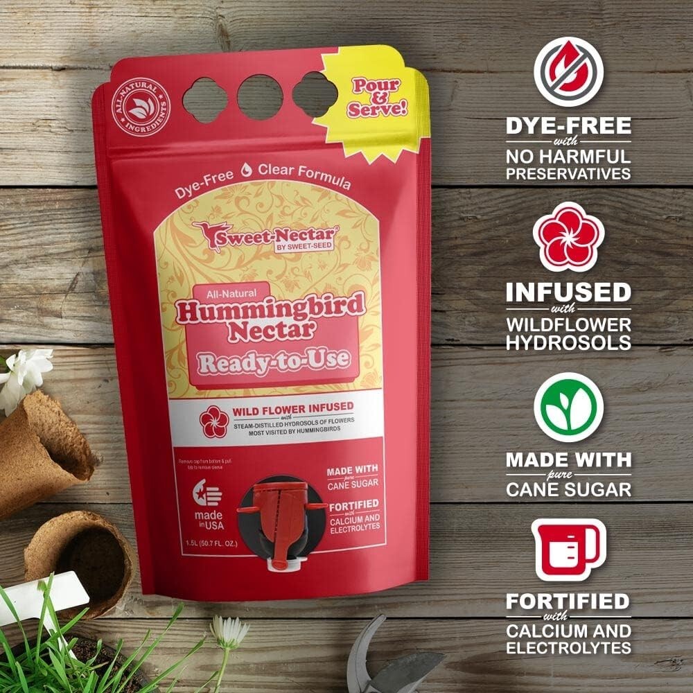 Premium 3-Pack Hummingbird Food - Calcium Infused & Long-Lasting Freshness