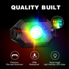 Load image into Gallery viewer, Wireless RGB LED Rock Light Set with App Control for Enhanced Vehicle Visibility