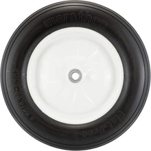 Load image into Gallery viewer, Reliable Airless Wheelbarrow Tire - 4.80/4.00-8 with Ribbed Tread 3/4" Bearings