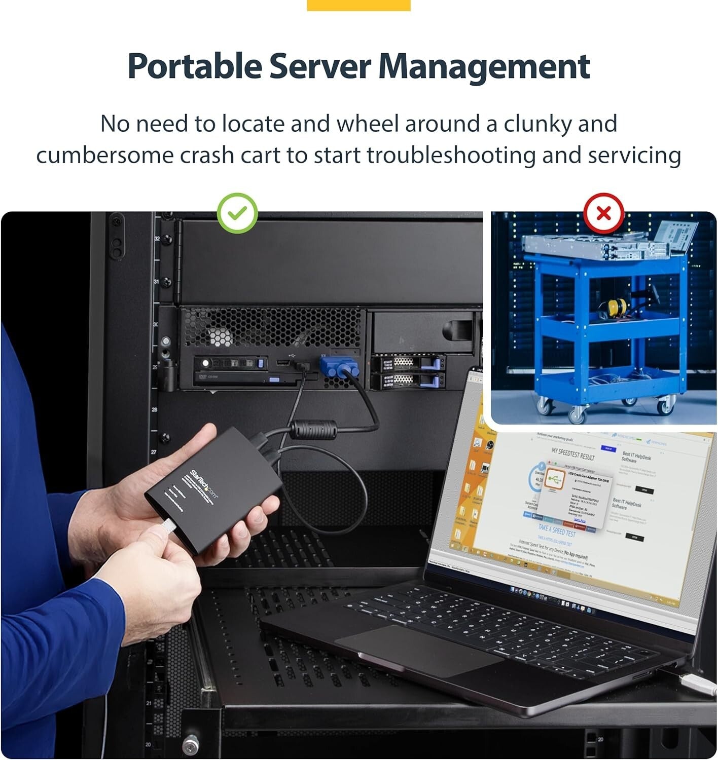Multifunctional Portable KVM Adapter - USB & VGA for Effective Maintenance
